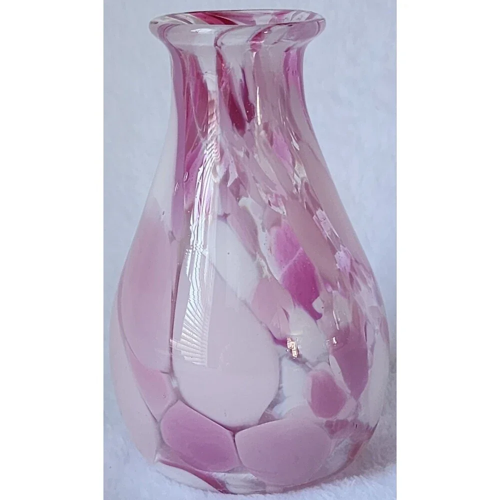 Blown Glass Vase, Home Decor, Collectible, Display Art, Colorful Display, Accent